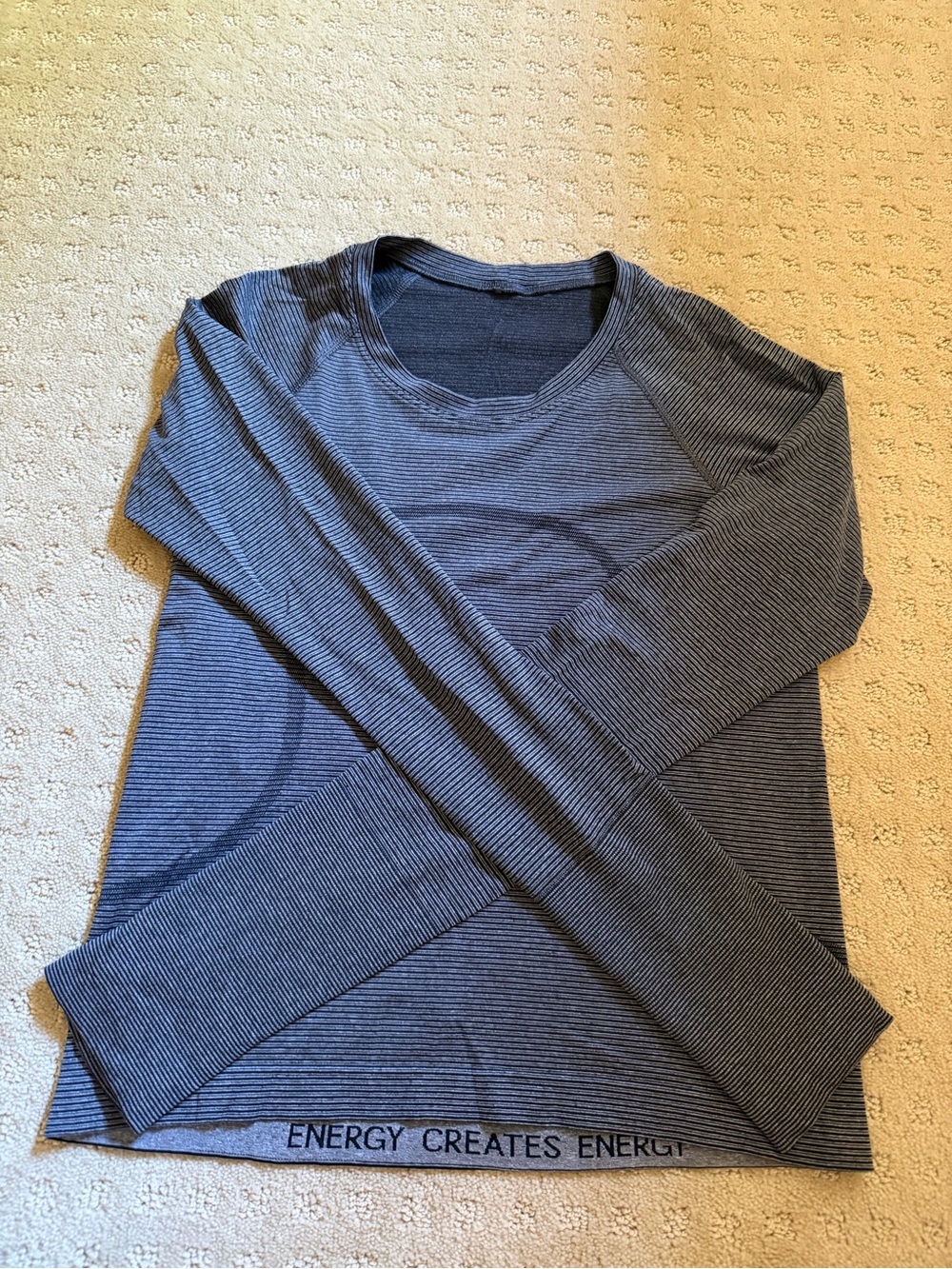 lululemon athletica Long-Sleeve Striped Crew - black and white